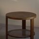 Modern Danish side table in lacquered beech, Fritz Hansen, "Model 1535", 1940s.
