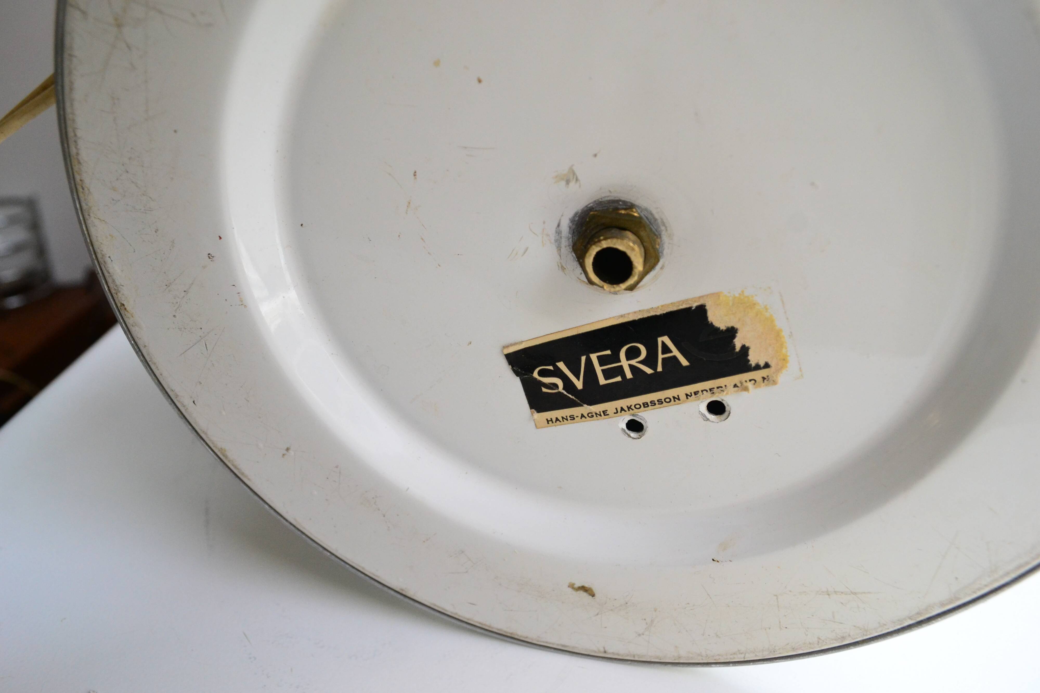 Scandinavian lamp Hans-Agne Jakobsson blue glass 60s