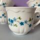 5 cups veronica tea with blue myosotis in white glass from arcopal-80s-retro-vintage