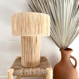 Raffia table lamp
