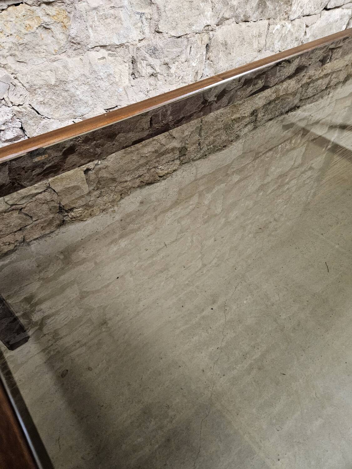 Teak coffee table with smoked glass 1970"