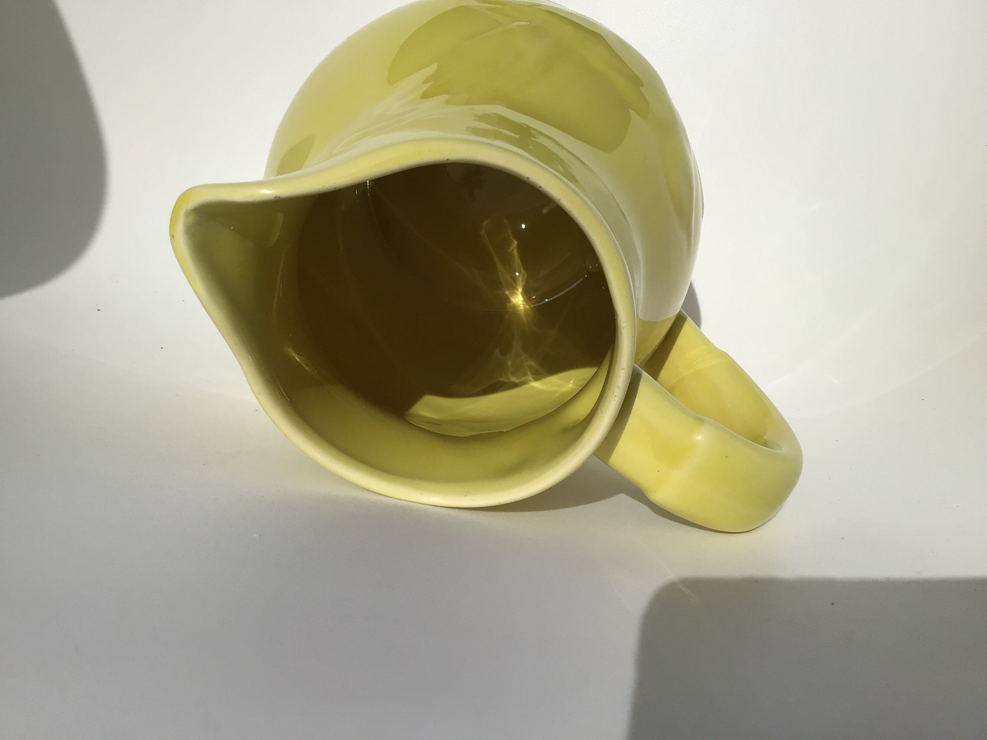 Yellow pitcher bird earthenware Vercor light relief