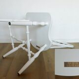 1 of 6 Vintage Wooden Dining Chair Restored Accent White Windsor Chairs