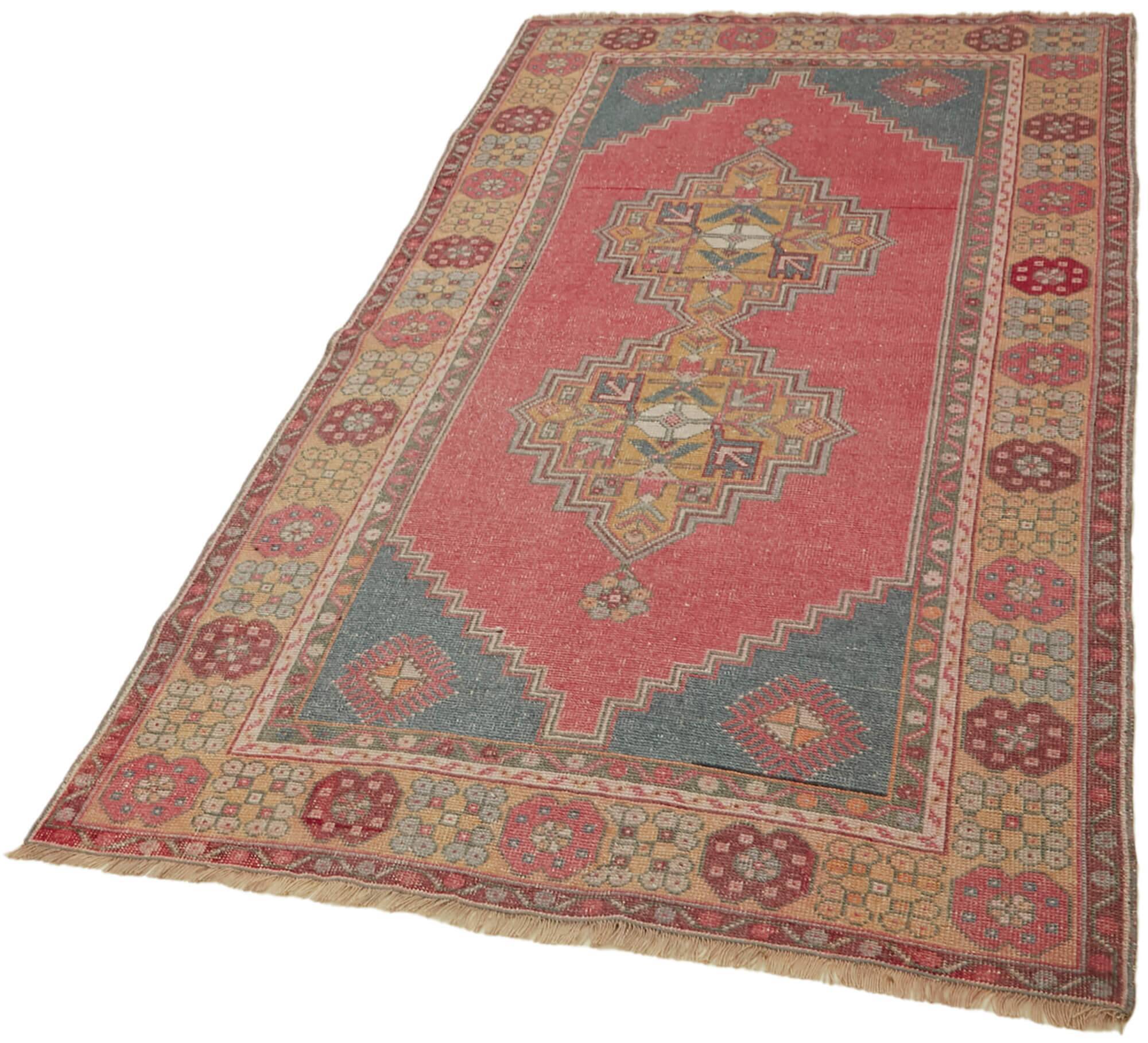 Turkish Vintage Anatolian Rug 115 cm x 219 cm
