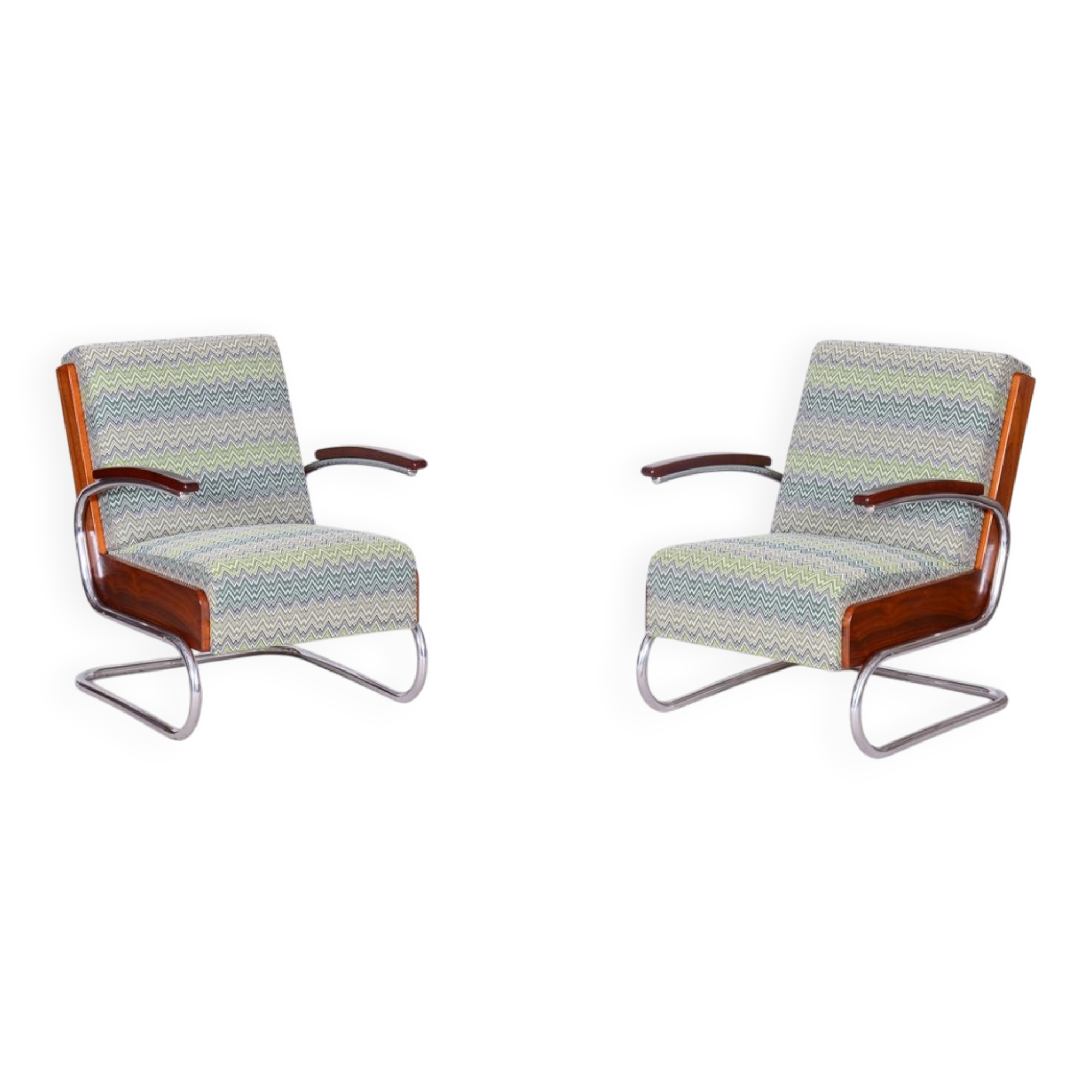 Art Deco Armchair in Beech and Spruce, 1930s