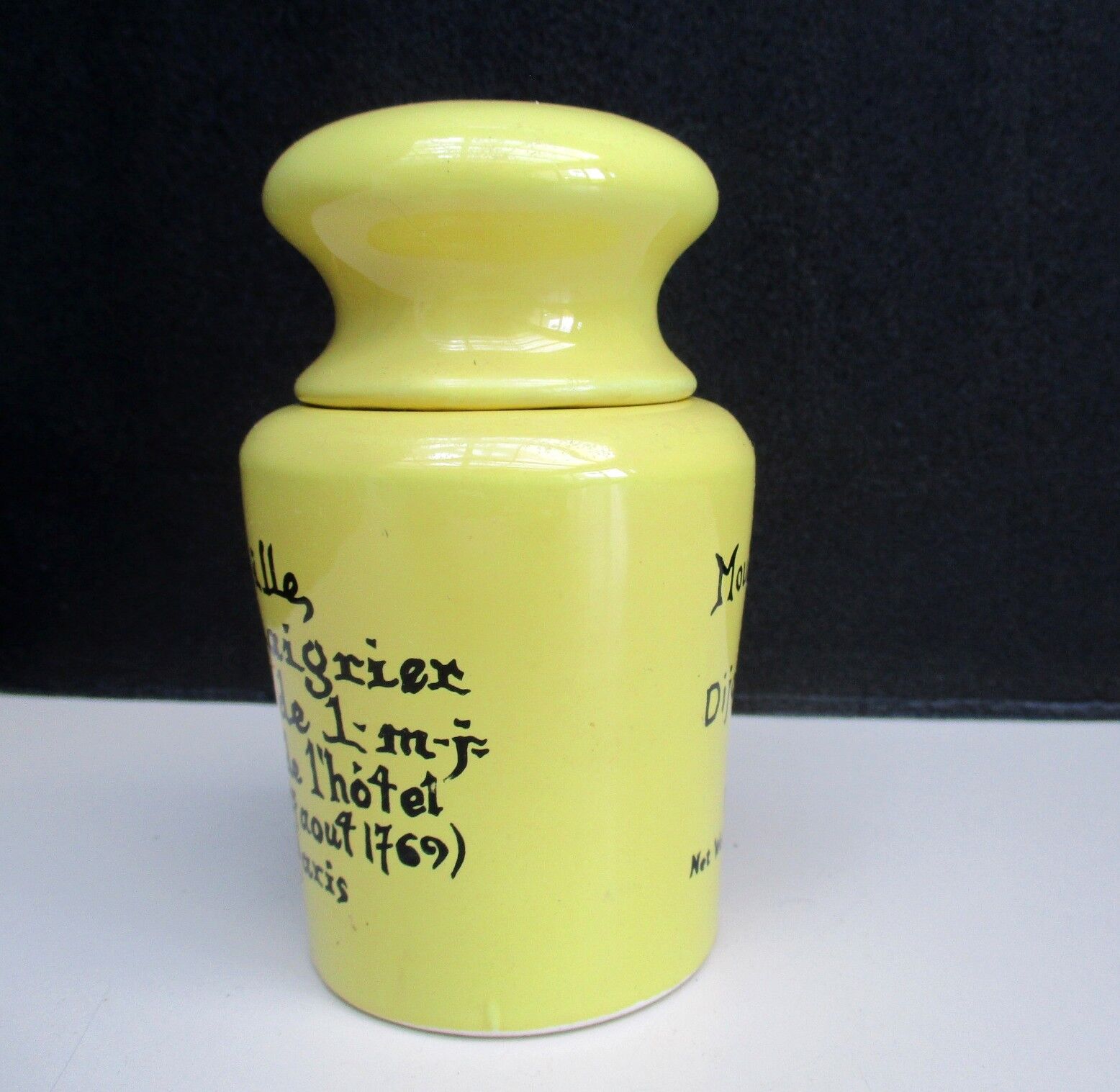 Maille ceramic mustard pot