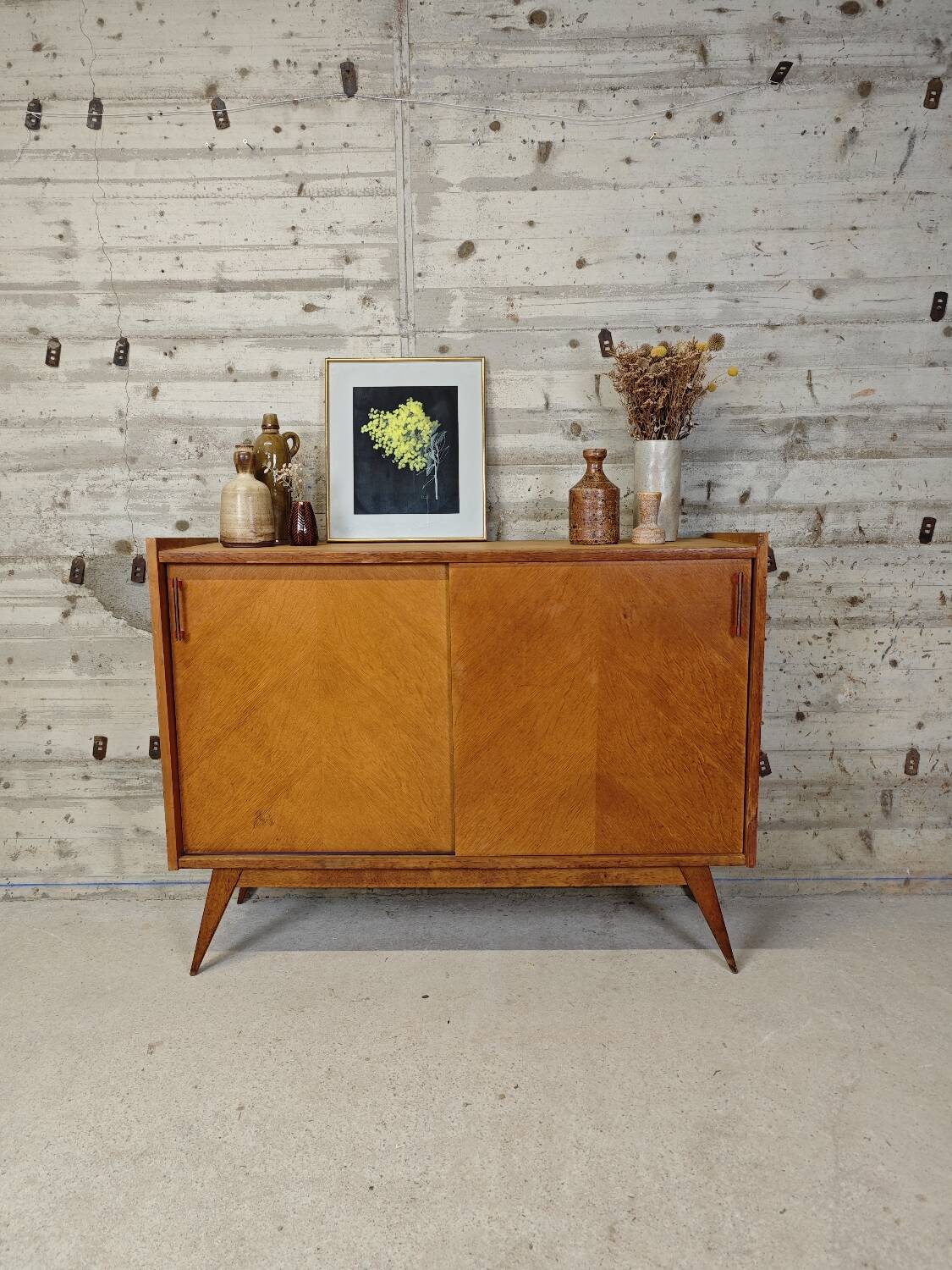 Vintage sideboard with compass legs
