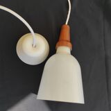 Suspension nordlux de 1.70 m de longueur en verre et bois style scandinave