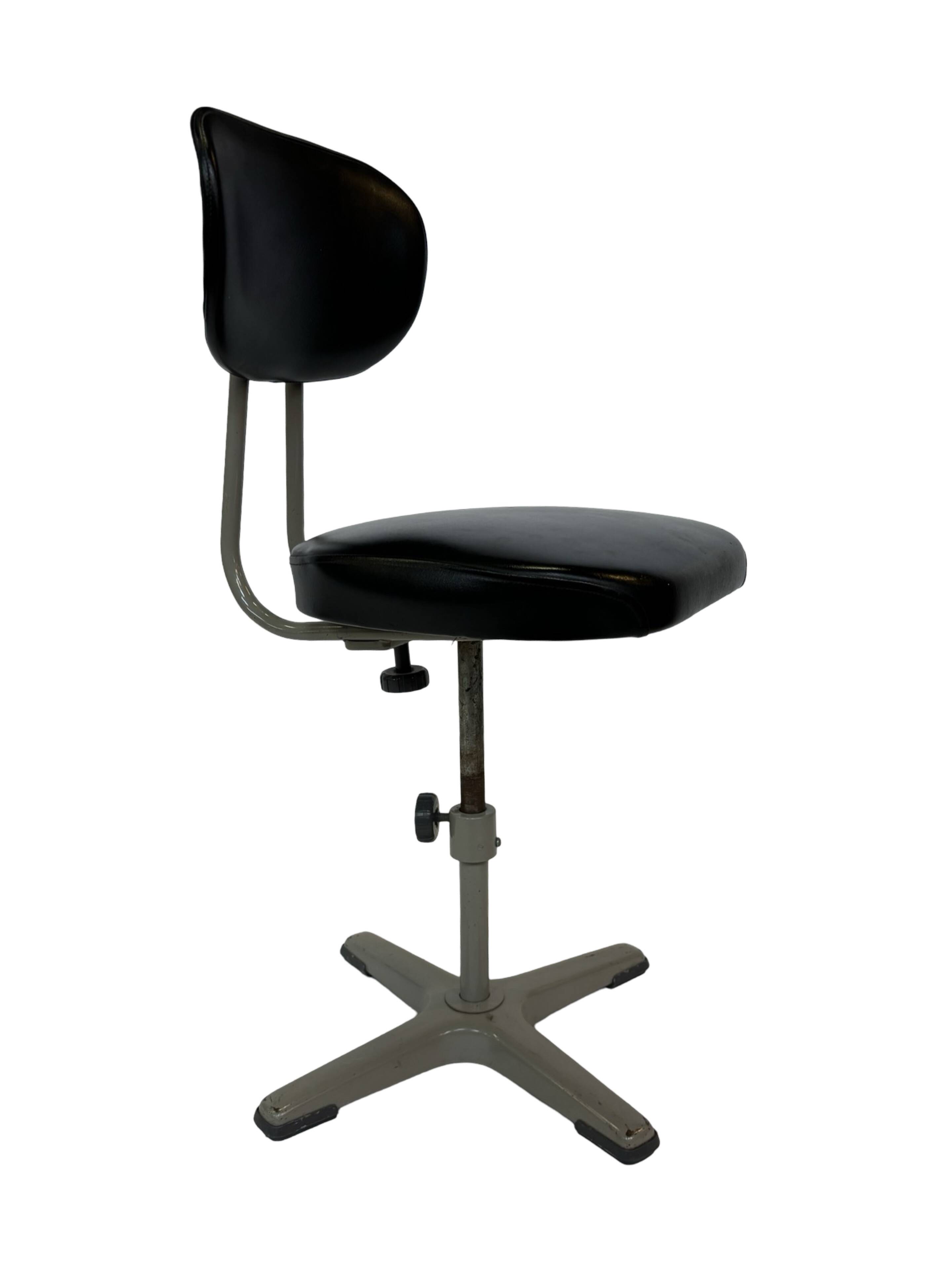 Mid Century Okamura Vintage Office Working Chair of 60's Design