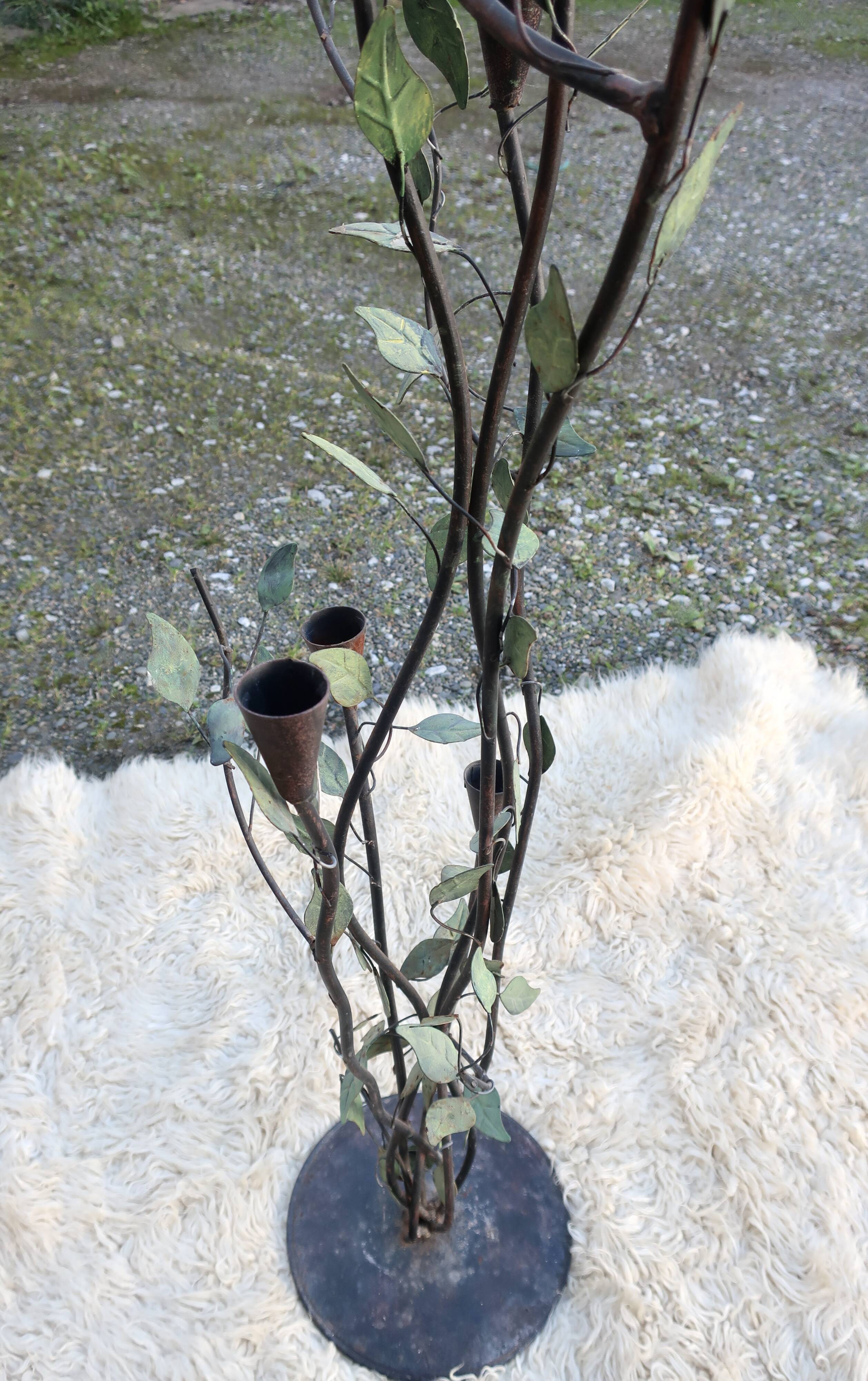 Candle holder, vintage metal chandelier
