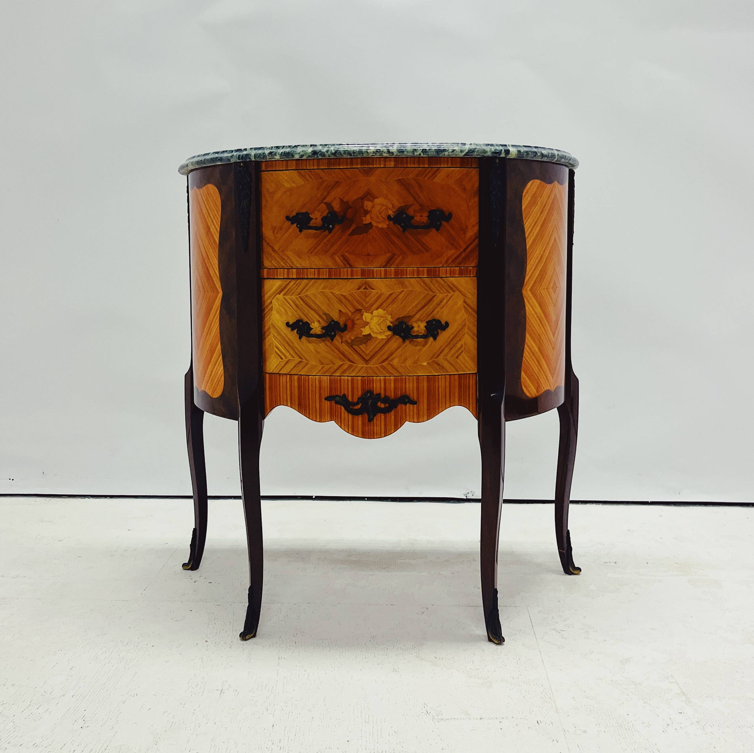 French Mahogany Louis XV Commode with Marble Top