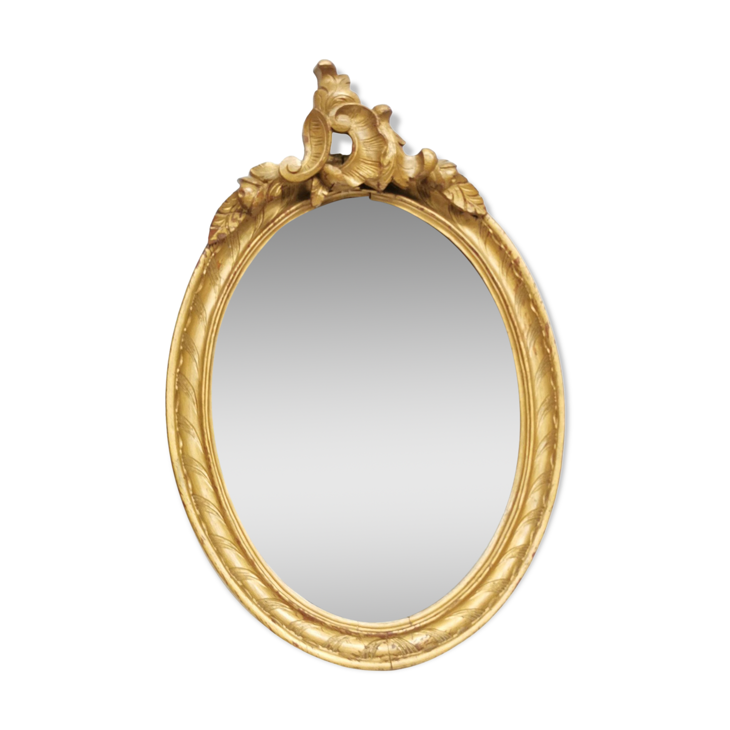 old Louis XV style gilded wood mirror, rococo