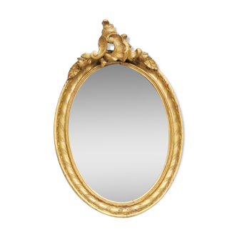 ancien Miroir en bois doré de style Louis XV , rococo