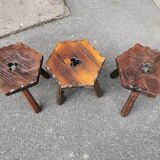 Tabourets en pins massif