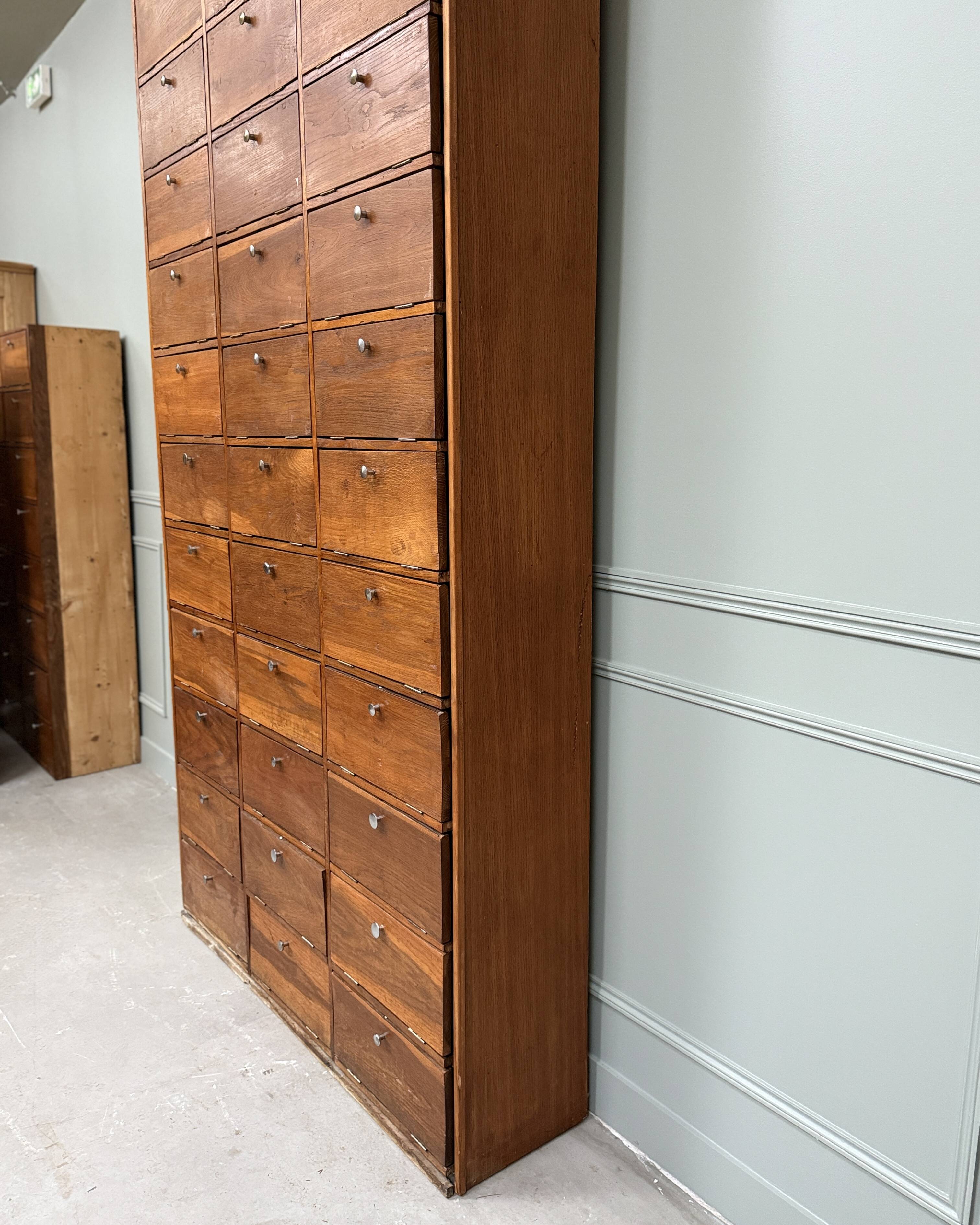 Pair of large drop-front notary cabinets (refurbished)