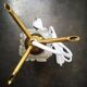 Table lamp tripod globe rectangle glass thick 100% 1970 vintage