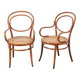 Antique Bentwood Webbing Chairs by Jacob & Josef Kohn for Wiener Werkstätte, Austria, 1890s, Set of 2