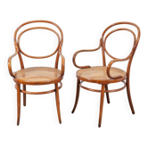 Antique Bentwood Webbing Chairs by Jacob & Josef Kohn for Wiener Werkstätte, Austria, 1890s, Set of 2