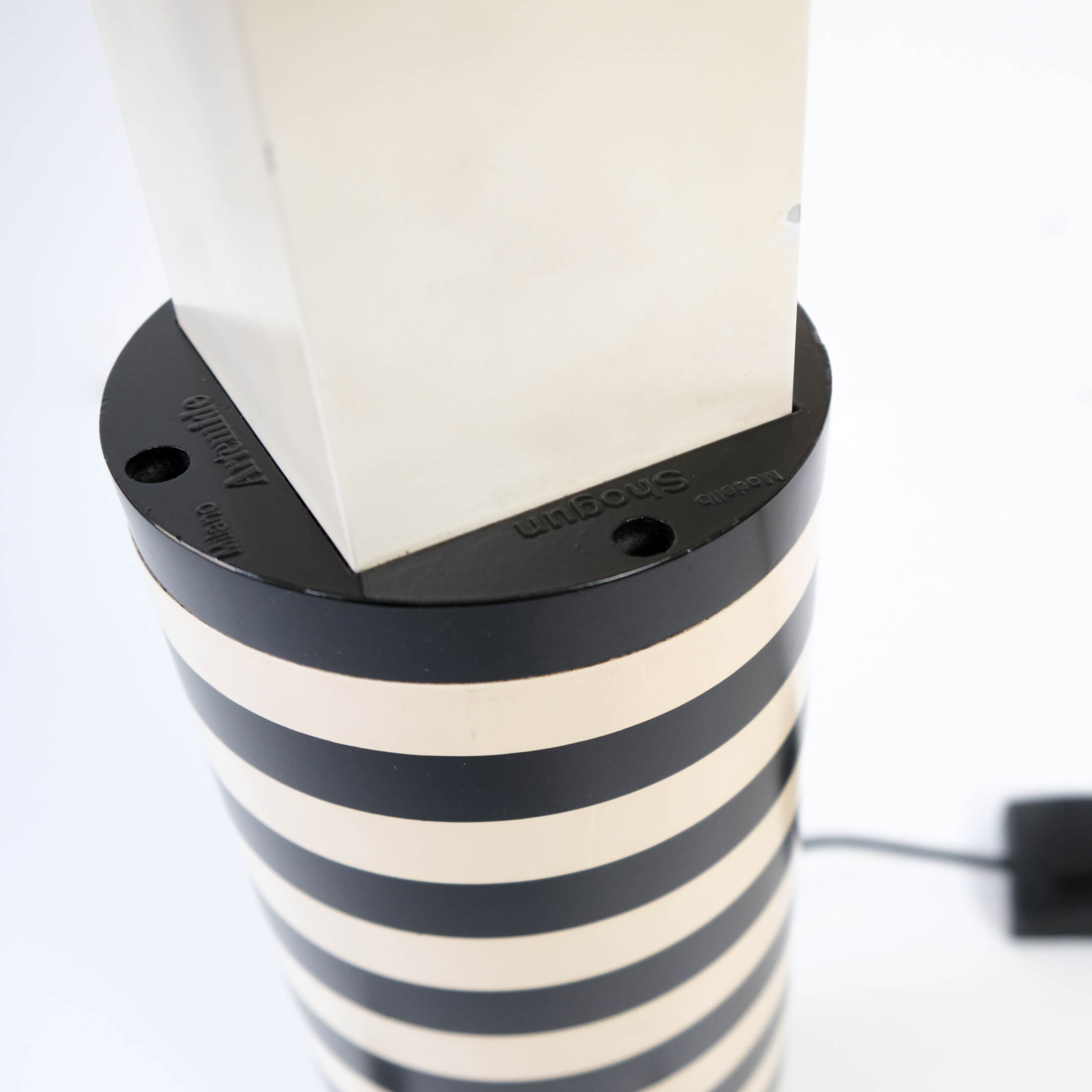 Early Postmodern "Shogun" Table Lamp by Mario Botta for Artemide, Italy 1986