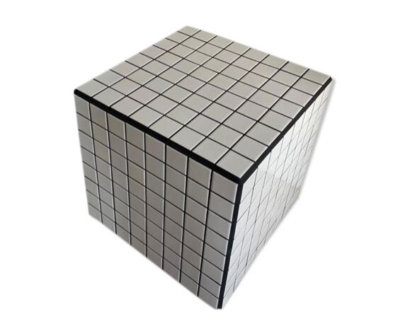 Cube bout de canapé carrelage mosaïque céramique | Selency