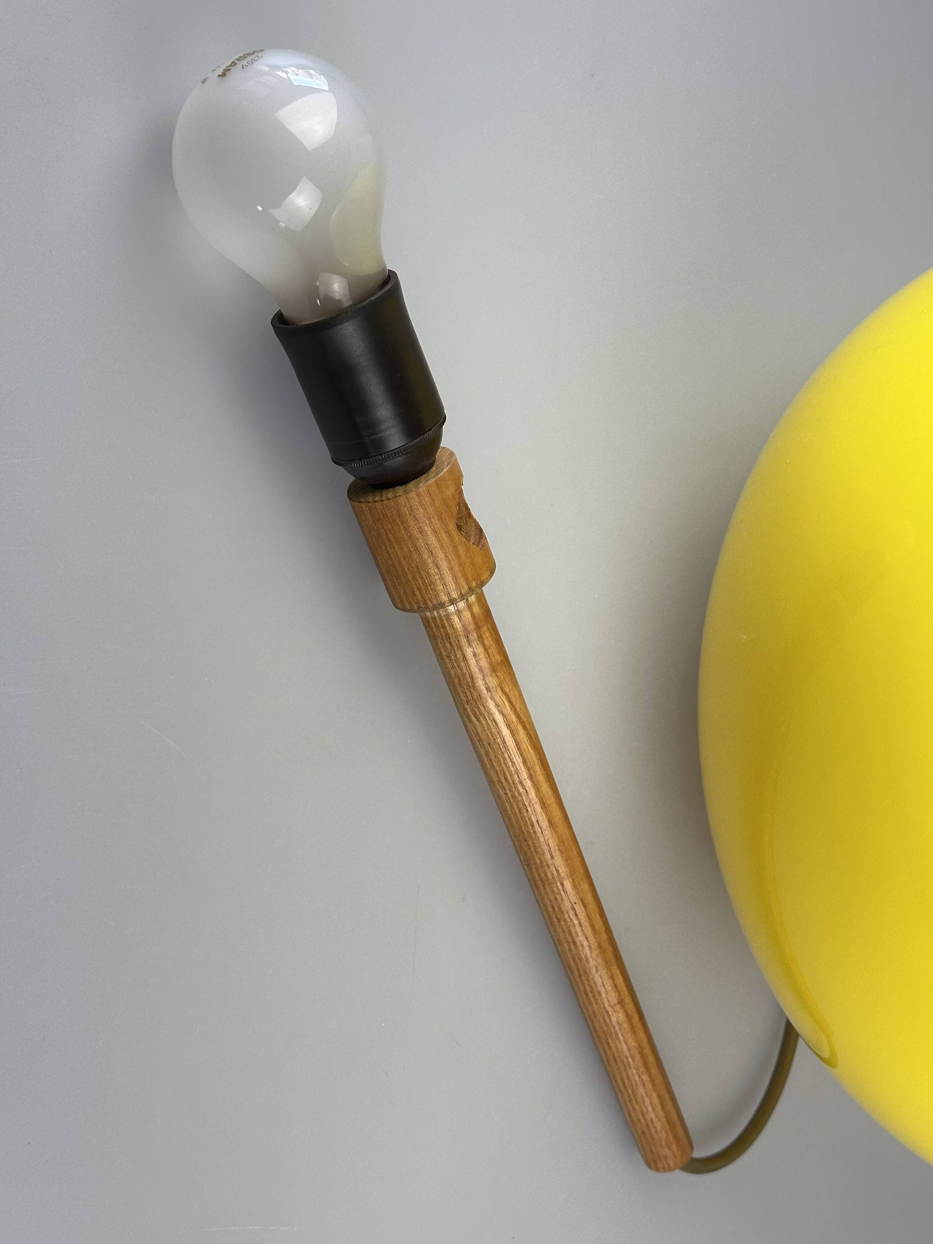 1960s/70s teak ceiling lamp by Uno & Östen Kristiansson for Luxus Sweden