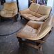 Brazilian living room sofa 2 armchairs Ep 1960 leather