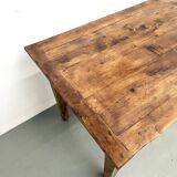XXL farmhouse table 4 metres in solid pine - 6 legs - 1950s