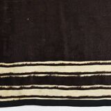 4x6 Black & Beige Handmade Wool Kilim Rug, 127x176 Cm