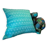 Coussin Kachin bleu océan 40x40 cm