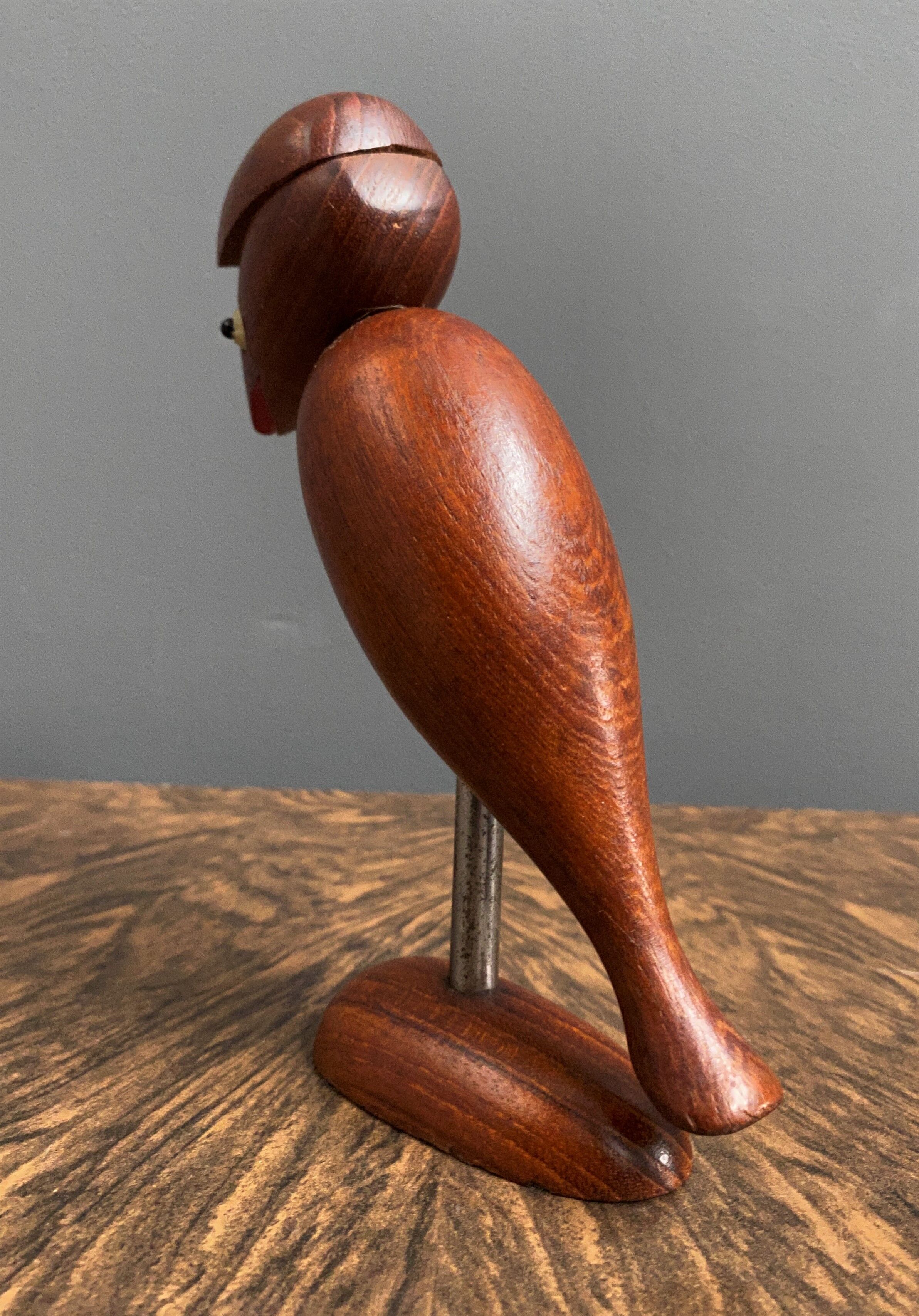 Teak bird bottle opener 1960s