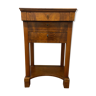 Side table in walnut and veneer, work of the late nineteenth century