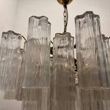 Chandelier en verre de Murano Tronchi des années 1970