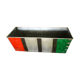 Vintage zinc planter metal tray with handles