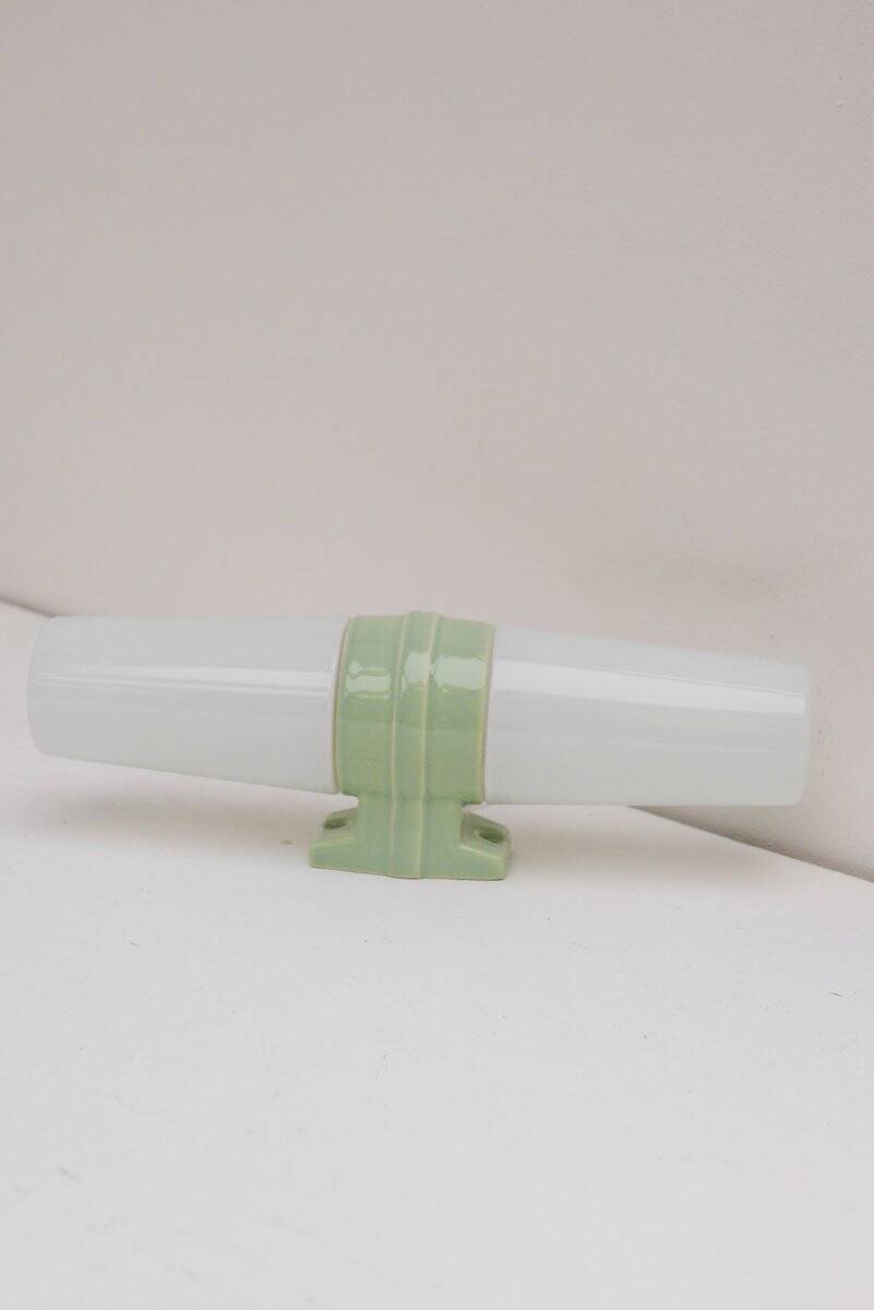 Vintage porcelain bathroom light by Sigvard Bernadotte for Ifö, 1960