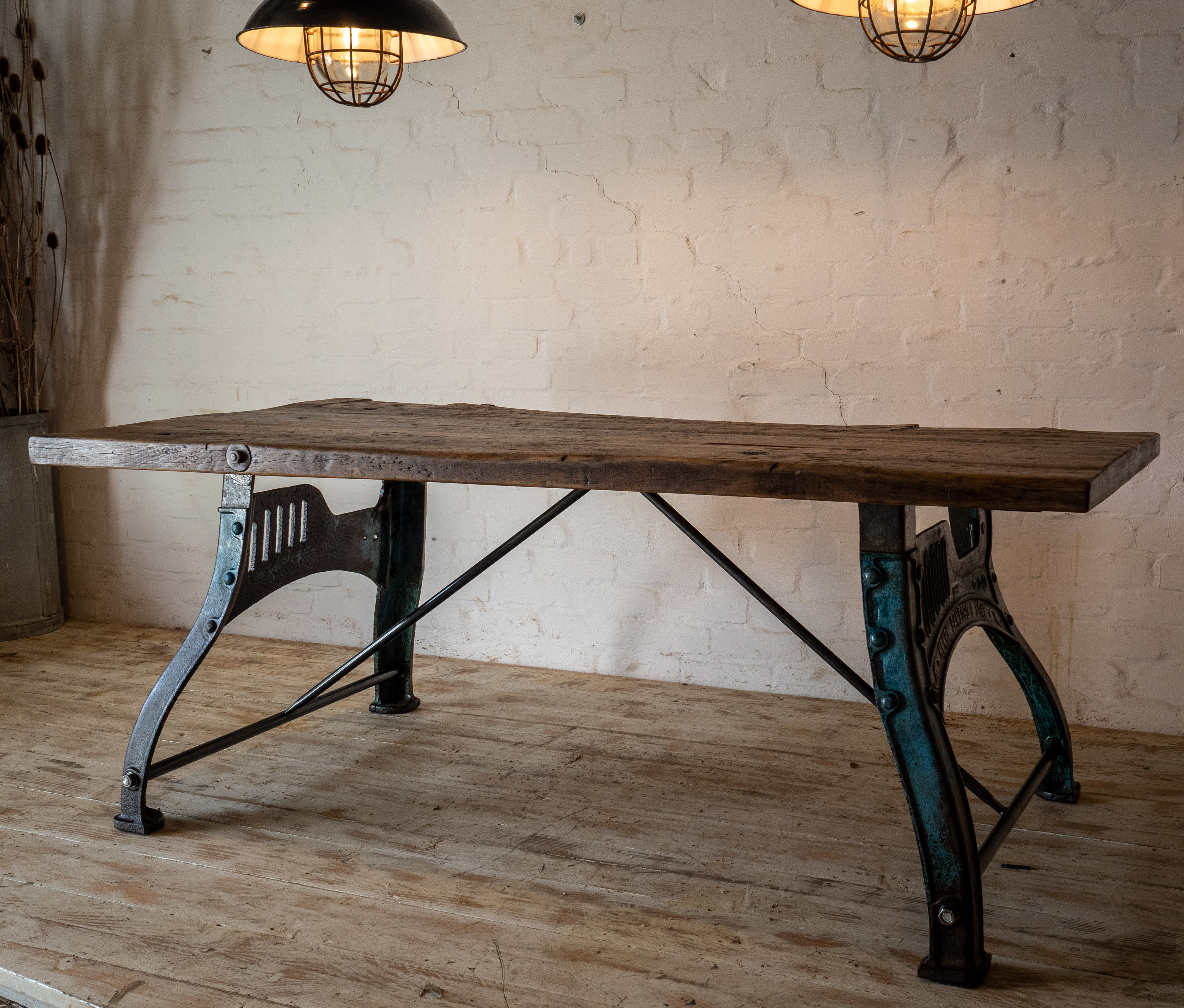 Industrial Bamford table workbench top