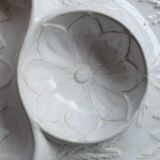 4 barbotine plates with artichoke pattern from Bordallo.