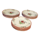 Faience plates of gien floral decoration