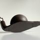 Brutalist escargot vintage candle holder