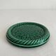 Vintage green woven ceramic bottle coaster