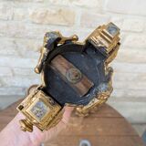 Pair of metal candelabra candle holders with 5 branches, 41cm