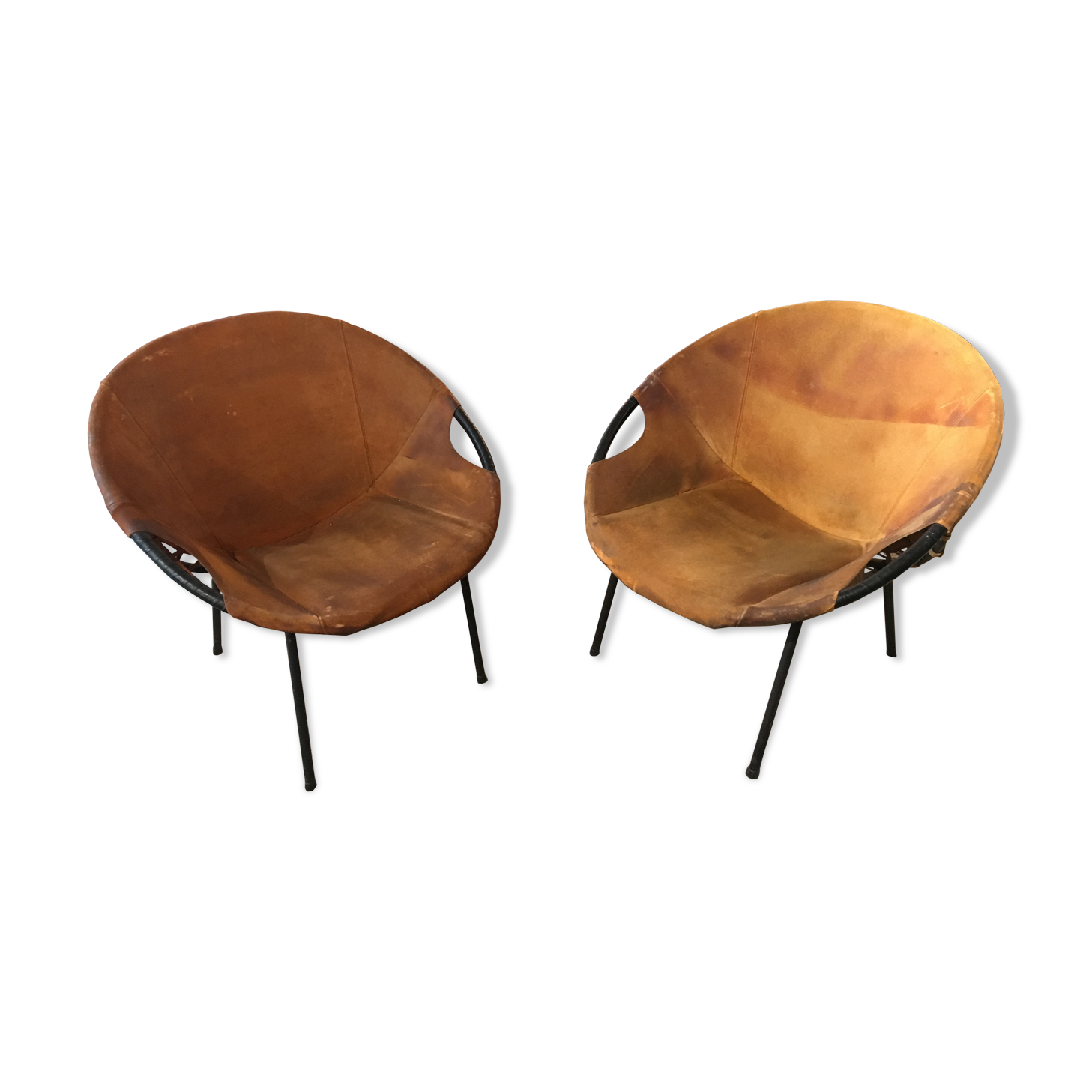 Pair of Lusch Erzeugnis armchairs