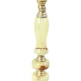 Decorative Vintage Standing Ashtray Made of Brass and Onyx Marble
