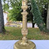 Golden brass candle holder