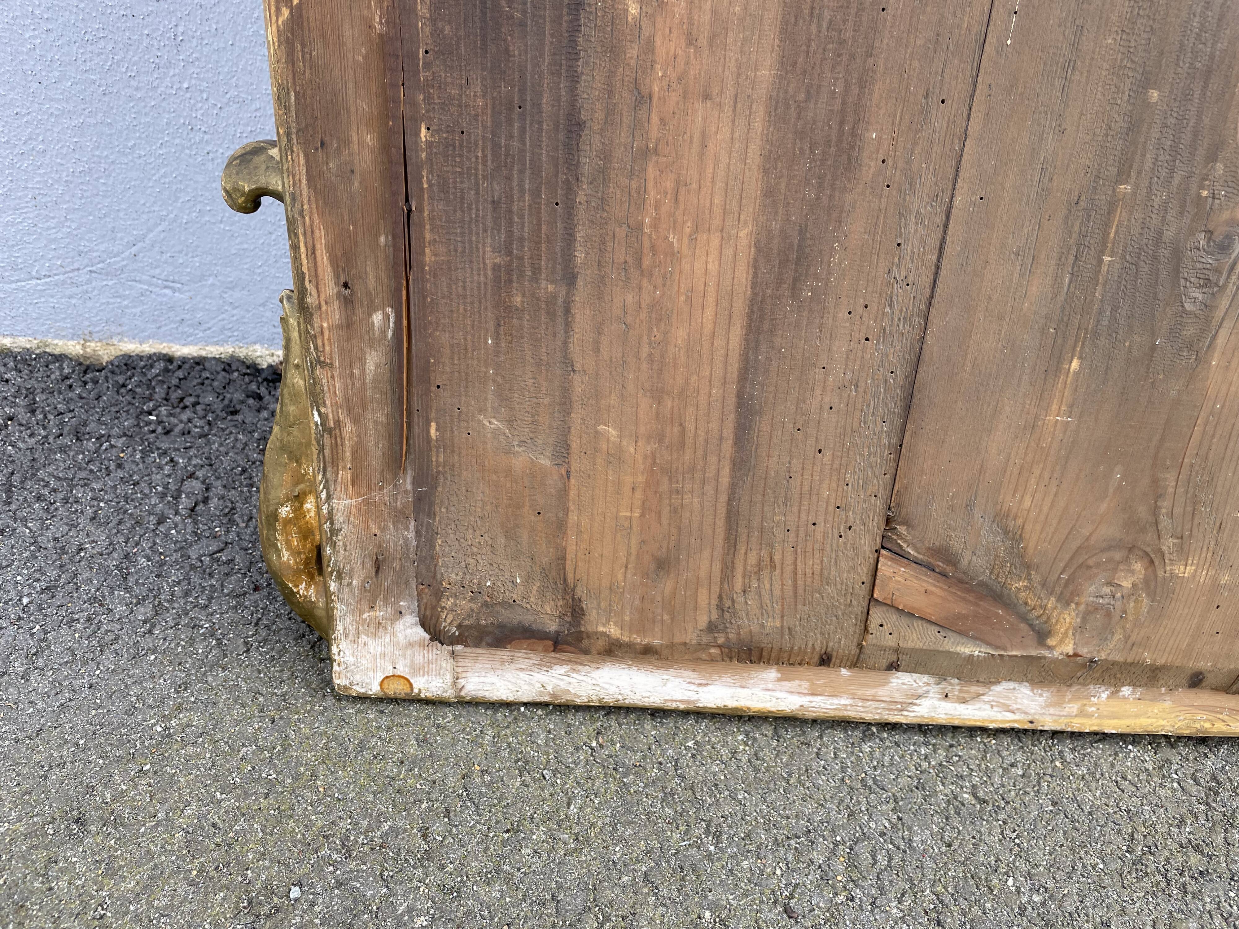 Miroir Napoléon III fronton oiseaux 112 x 67