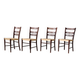 Scandinavian chairs in wood and leather