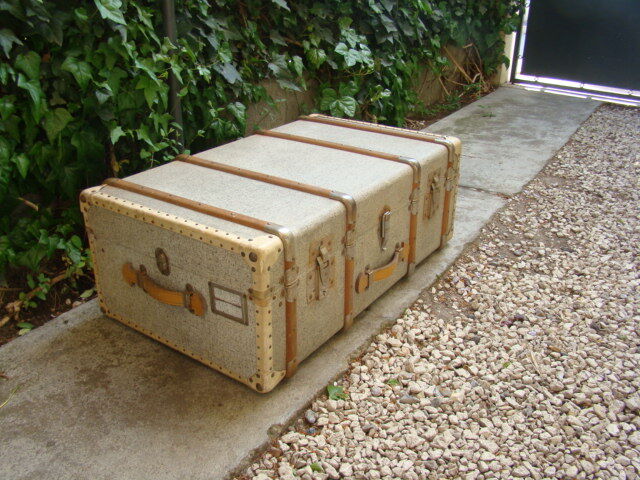 Old travel trunk
