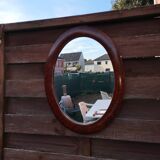 Miroir Art Déco d'époque - Cadre en Loupe d'Amboine sur Stuc circa 1925