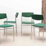 Chaise Martin Visser vert et chrome
