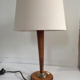 Chic wooden office lampe 1960
