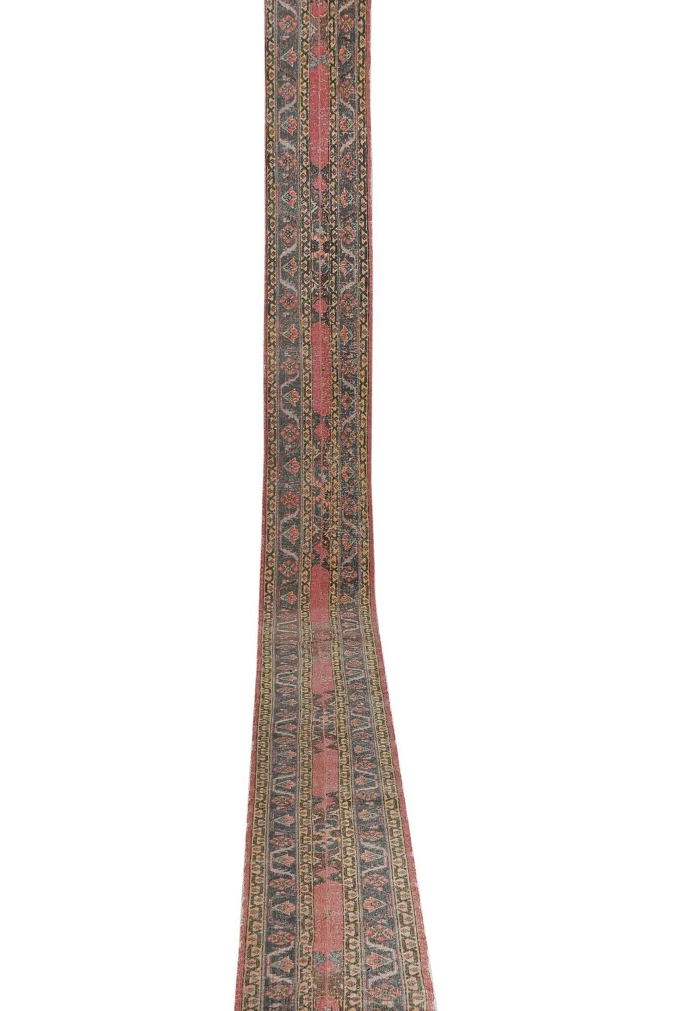 Vintage Turkish hallway rug 52x728 cm